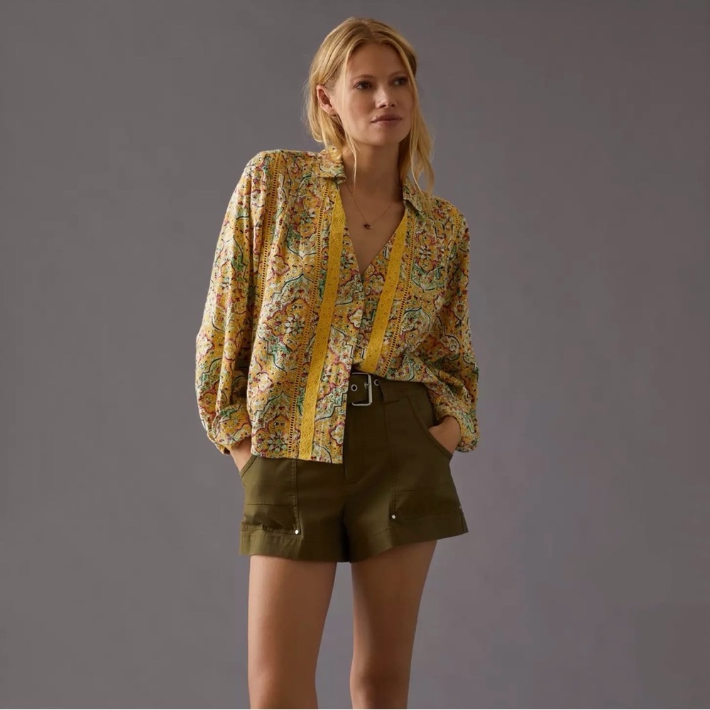 Pilcro Pintuck Peasant Blouse Anthropologie